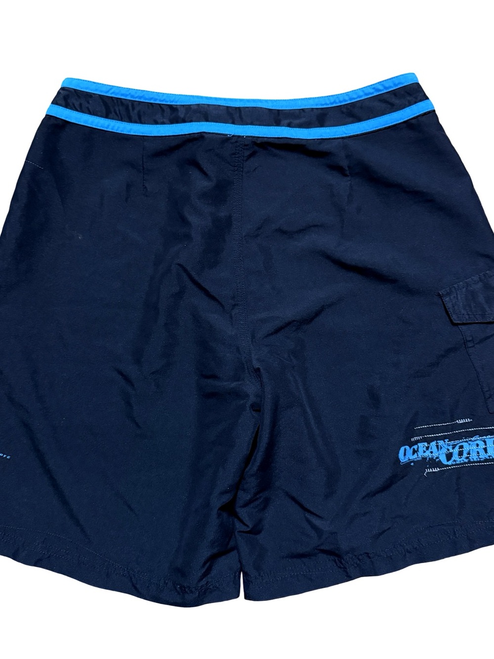 Vintage Y2K Ocean Core Surfwear Lightweight Black Board Surf Shorts Size 34